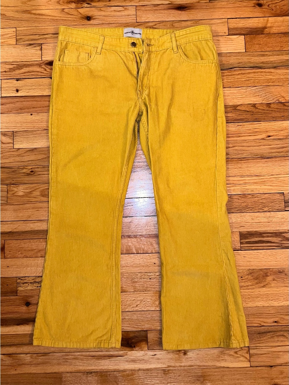 Madcap England Killer Gold Retro 1970s Corduroy Flares. Size 38.